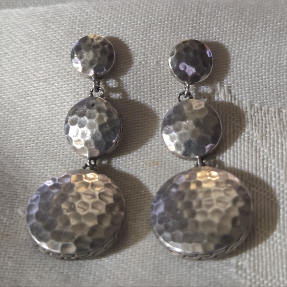 John Hardy Jewelry - John Hardy Palu Sterling Silver Triple Drop Linear Earrings